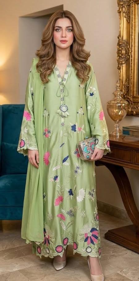 Artisan Printed Shamooz Silk 3-Piece Suit