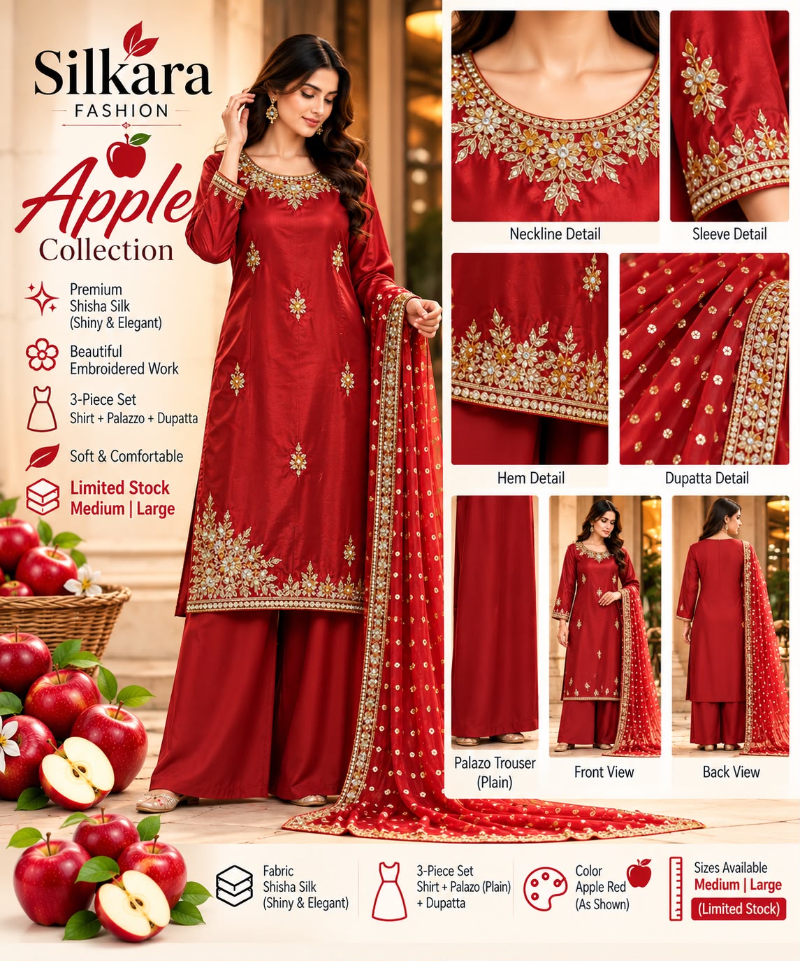 Taupe Gold Embellished Festive Suit