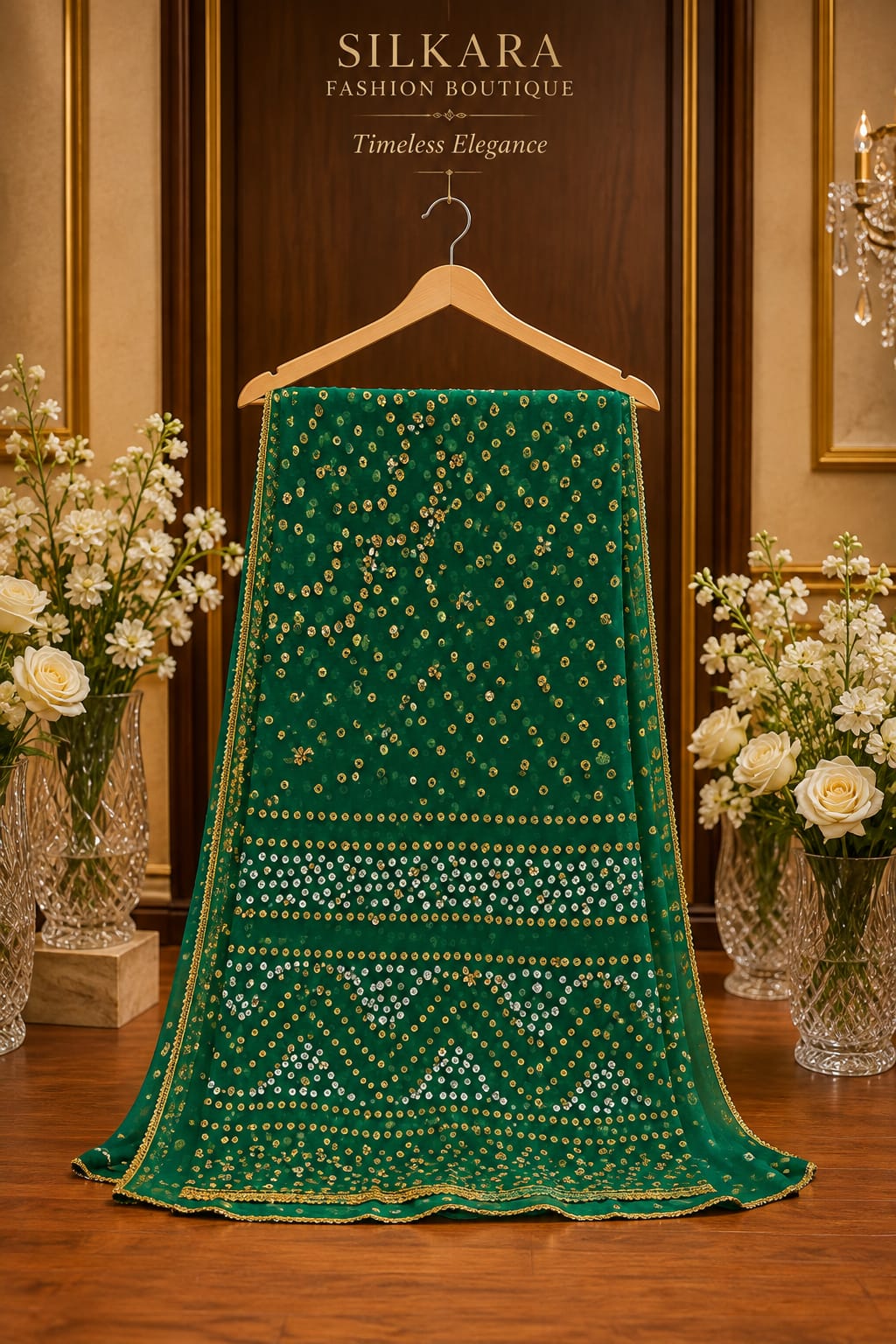 شال شونري تراثي فاخر لمناسبات الحناء والزفاف (الصورة 9)